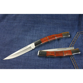 Bamboo no logo Folding knife with steel handle (high quality) UD402229 